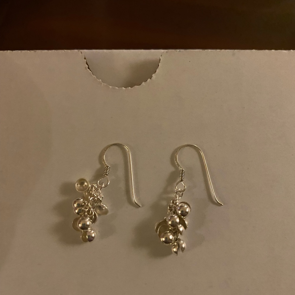 Sterling silver hanging earrings